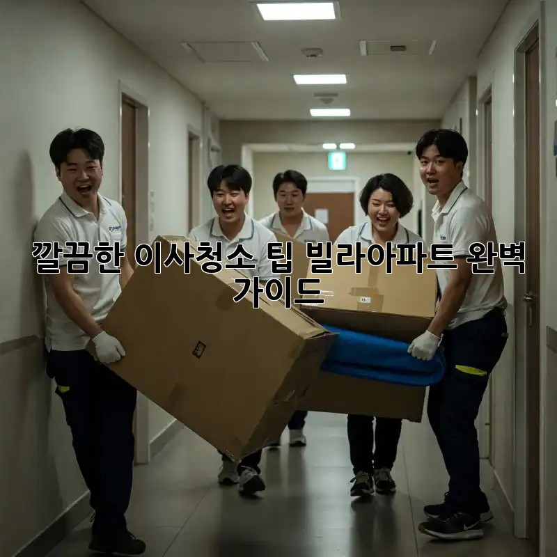 깔끔한 이사청소 팁: 빌라/아파트 완벽 가이드